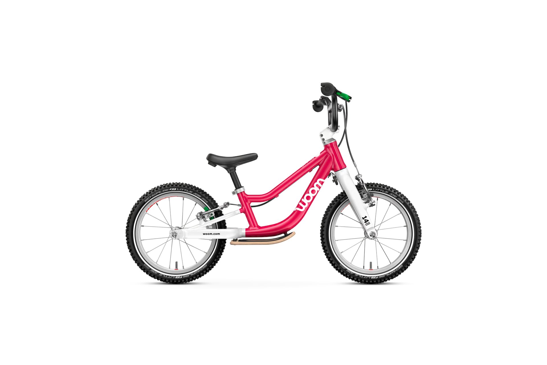

Детский велосипед WOOM GO 1+ - 14 дюймов - 2025, цвет Pink|hot pink