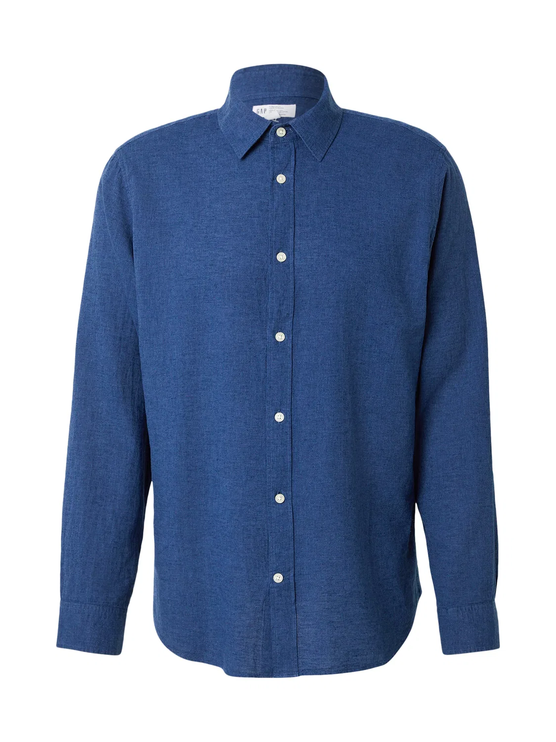 Рубашка Gap Regular fit на пуговицах, цвет генциана