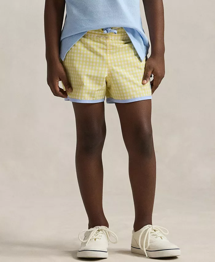 

Детские плавки в клетку для мальчиков Toddler and Little Boys Gingham Swim Trunk Polo Ralph Lauren, желтый
