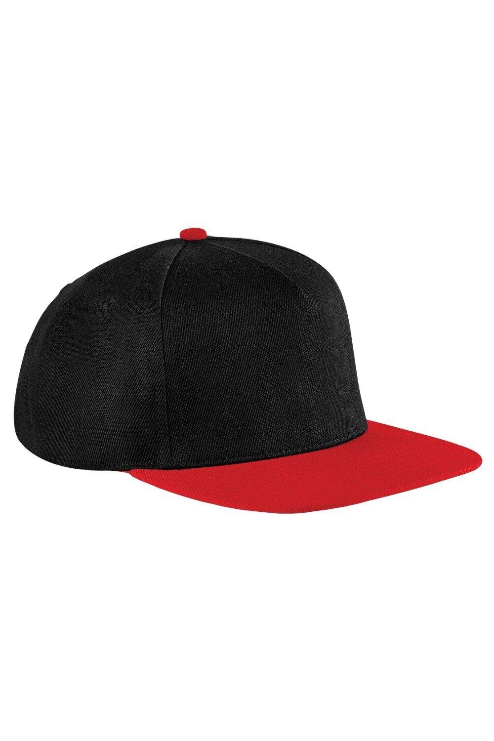 

Оригинальная кепка Snapback с плоским козырьком (2 шт. в упаковке) Beechfield, черный