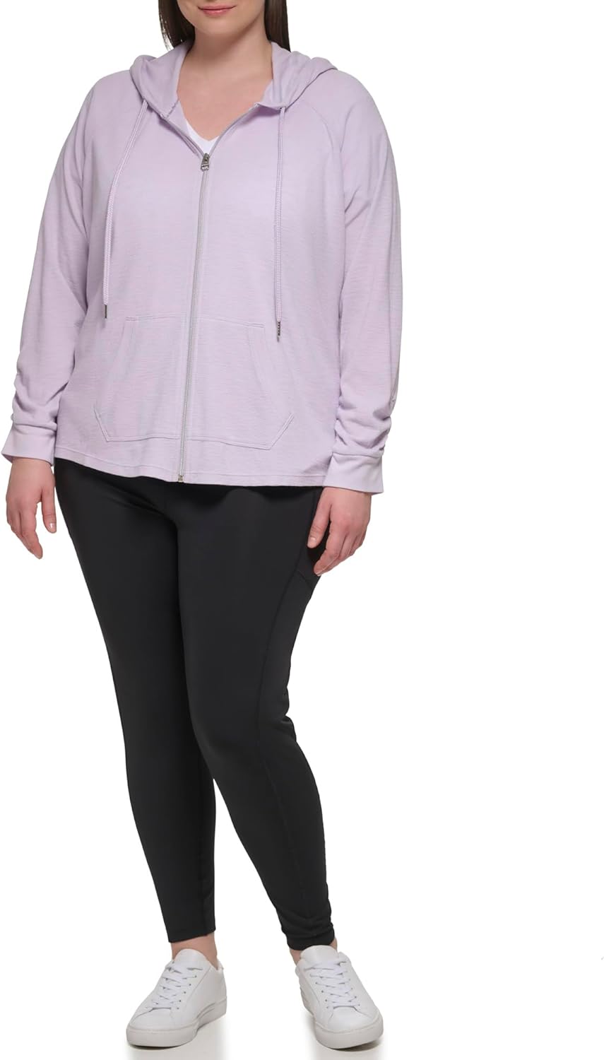 

Женская толстовка с капюшоном Calvin Klein Premium Performance с длинными рукавами и застежкой-молнией (стандартная и плюс), Orchid