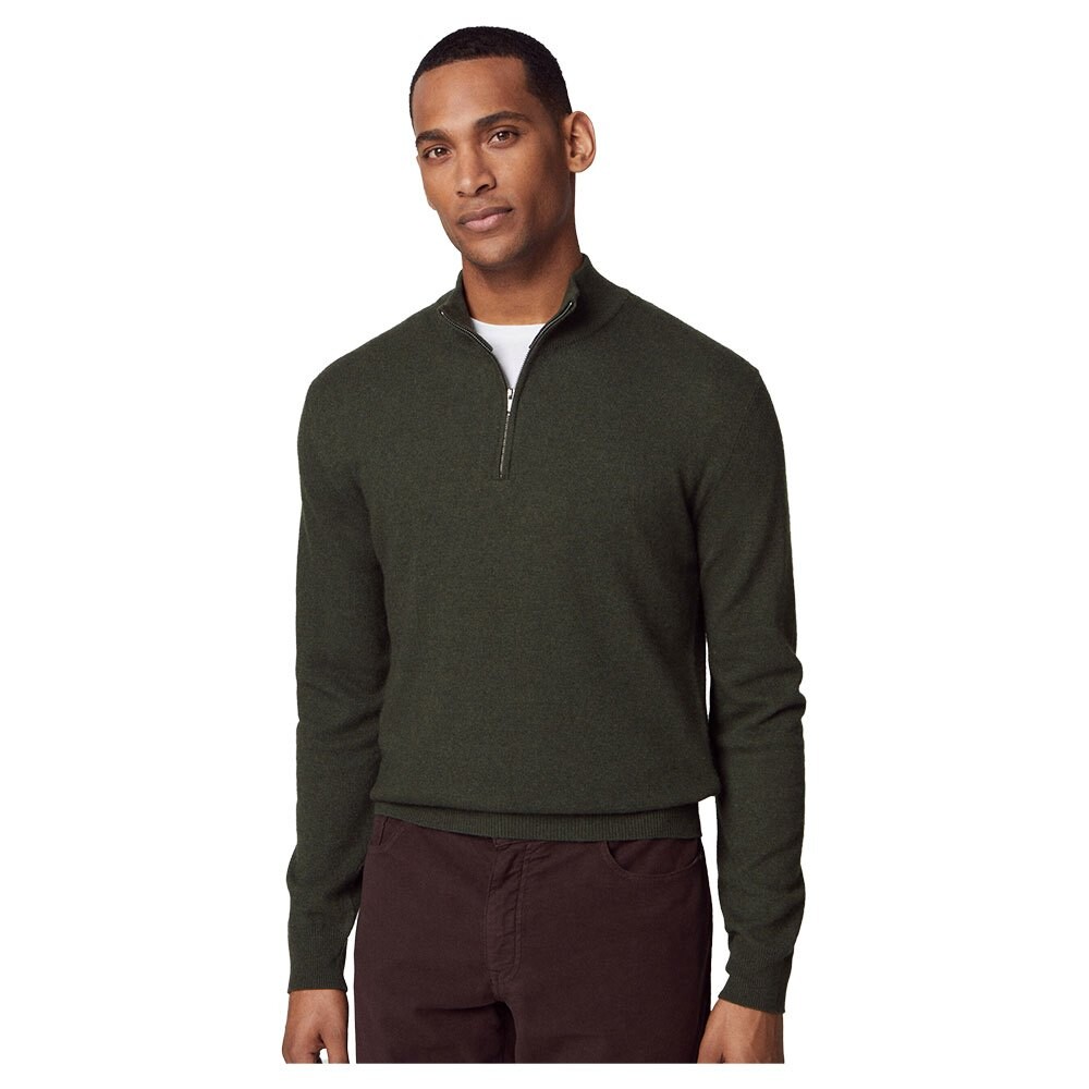 

Свитер Hackett Merino Half Zip, зеленый