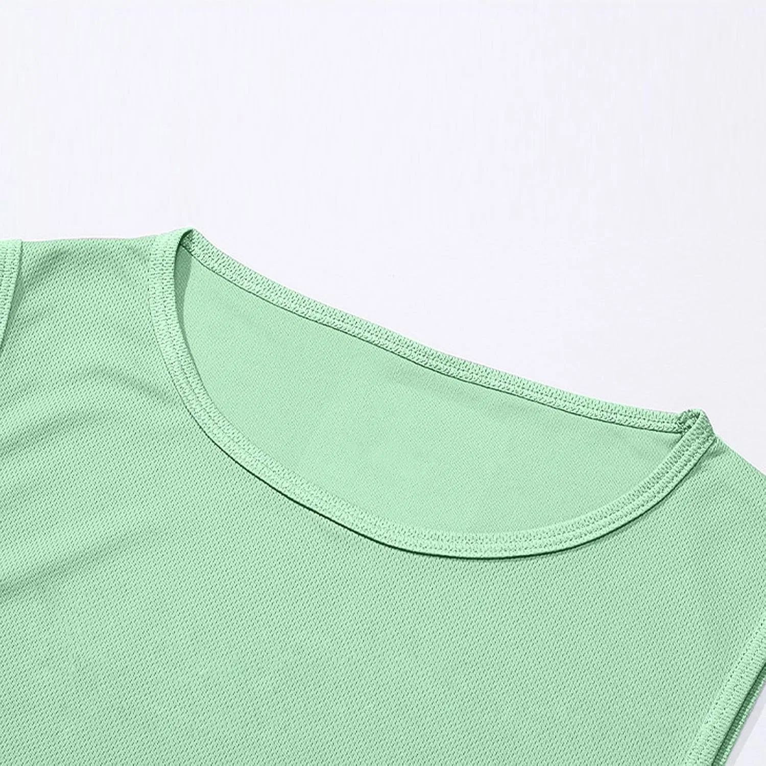 Мужская майка спортивная, Slim Fit, дышащая, легкая, Mint Green — фото 3