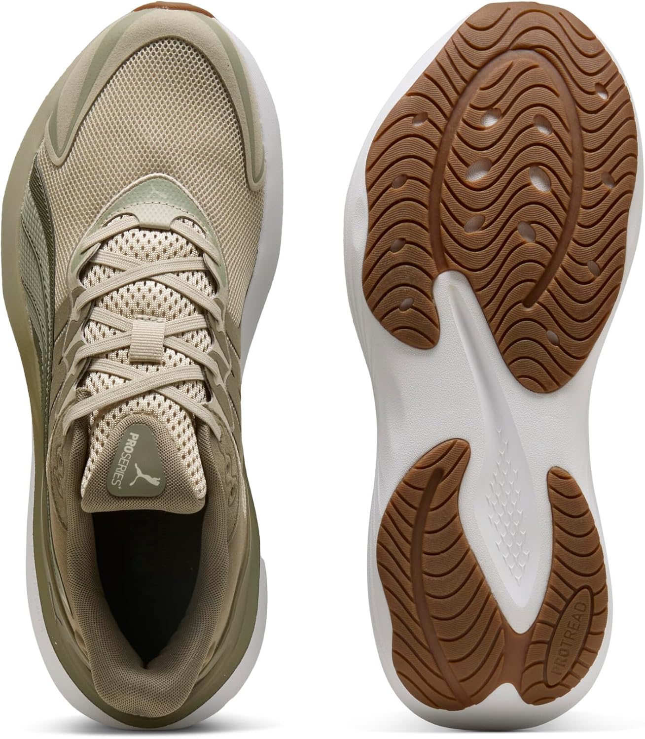 Мужские беговые кроссовки Puma Pulse Pro, Desert Dust-velvet Moss — фото 4
