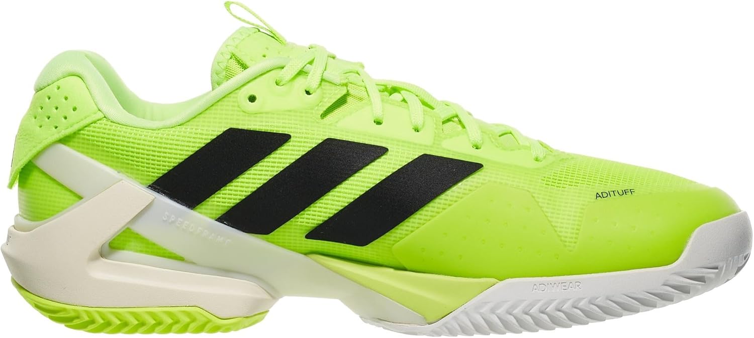Мужские теннисные кроссовки Adidas Adizero Ubersonic 5 для глиняного корта, белый/черный/желтый — фото 3