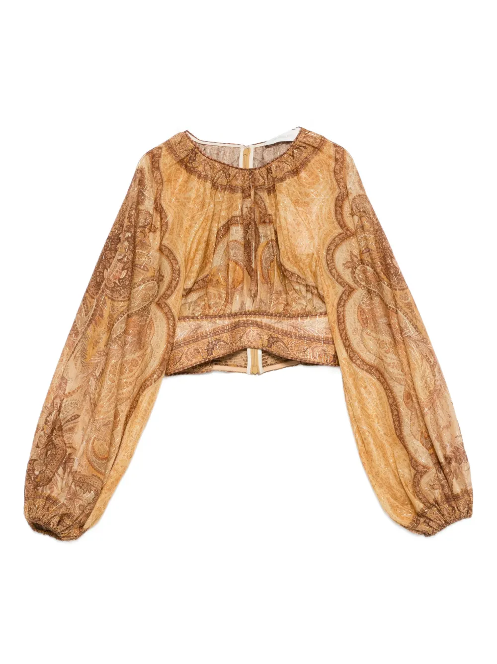 

Блузка с принтом "Жажда путешествий" Zimmermann, желтый