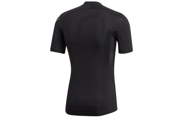 Футболка adidas Stripe Printing Training Short Sleeve Black, черный — фото 2