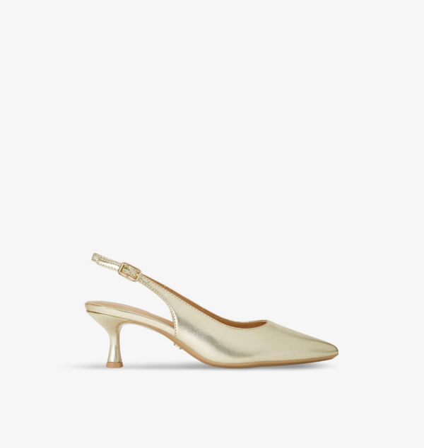 Туфли Allegra из искусственной кожи на каблуке с открытой пяткой Carvela, золотой