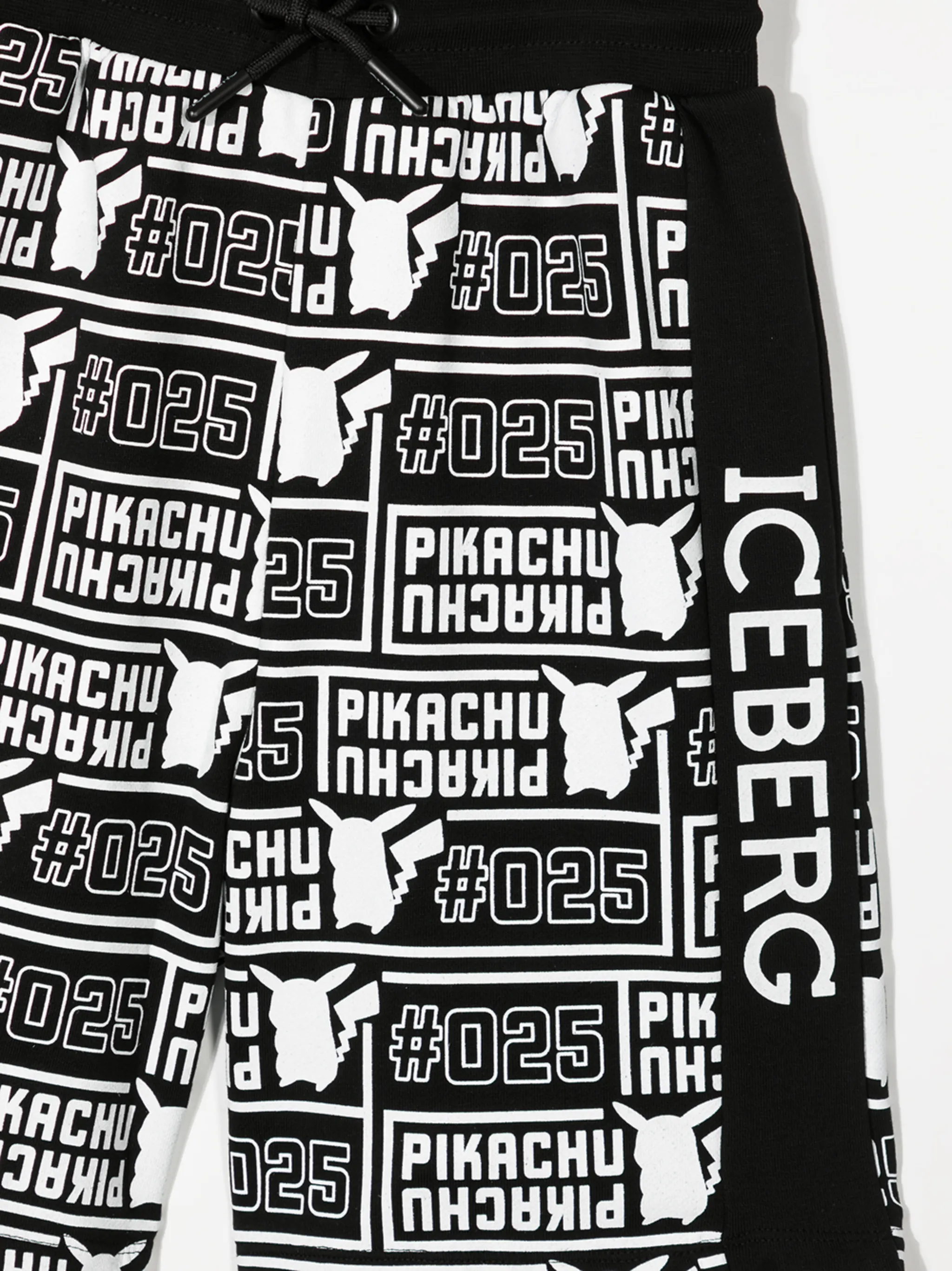 Шорты с кулиской и логотипом Iceberg Kids, черный — фото 3