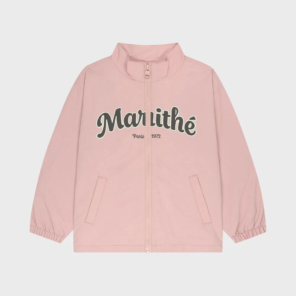 Детская ветровка Marithé Kids с логотипом, розовая — фото 2
