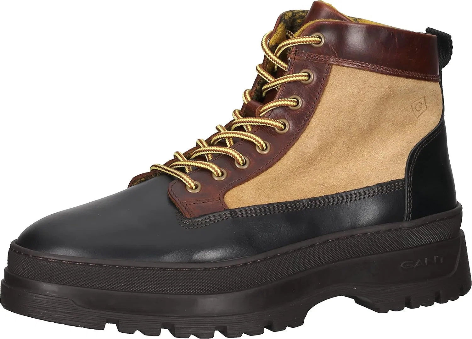 Мужские ботильоны GANT St Grip на средней шнуровке, Warm Khaki Black Cognac