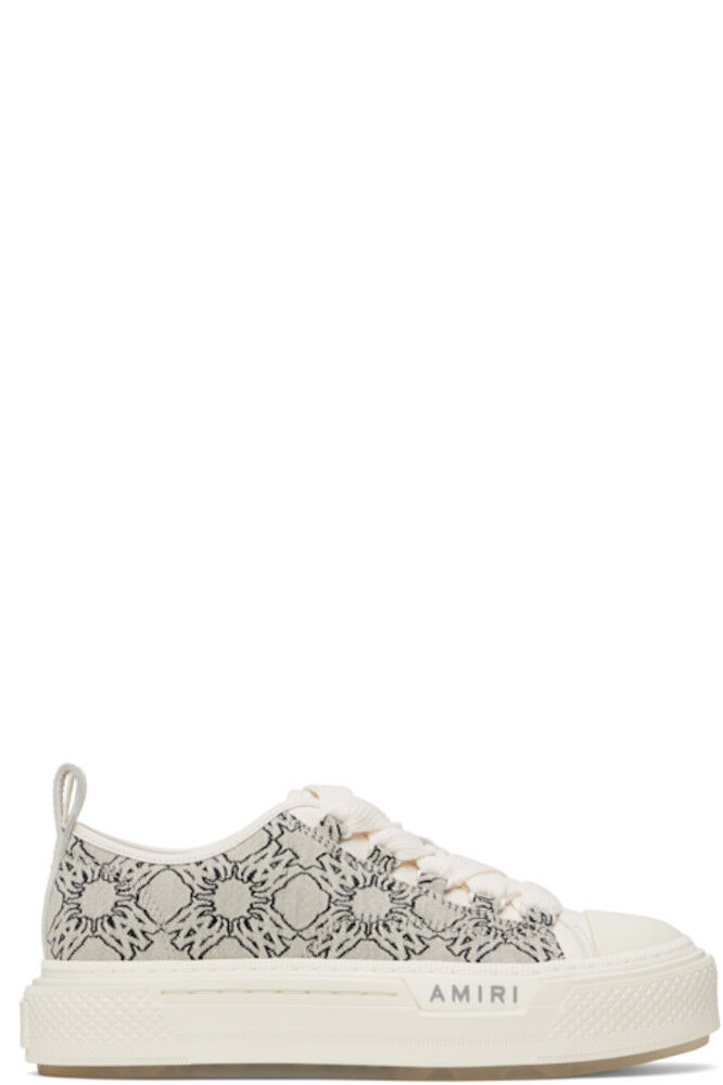 Кроссовки MA Quad Jacquard Court Low серого цвета AMIRI