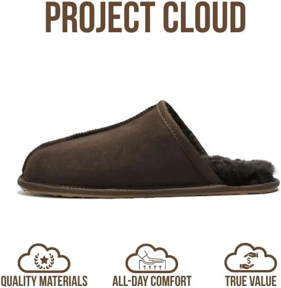 Мужские домашние тапочки Project Cloud из 100% натуральной кожи с подкладкой из натуральной овчины - мужские тапочки для дома с стелькой из пены с эффектом памяти - легкие и противоскользящие домашние мужские тапочки — фото 2