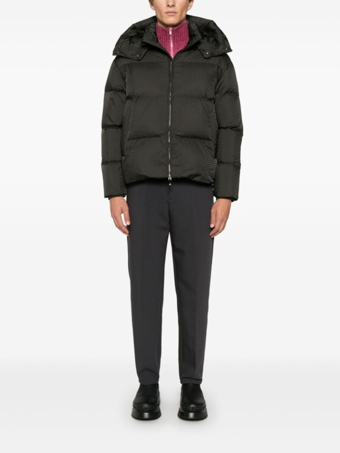 Жаккардовая куртка с логотипом Emporio Armani, зеленый — фото 2