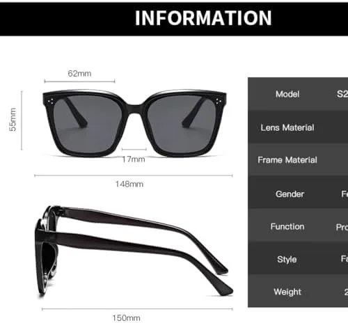 

Женские солнцезащитные очки большого квадратного размера 2027 года, винтажные солнцезащитные очки в крупной оправе с градиентным переходом цвета MTZJH, Brown