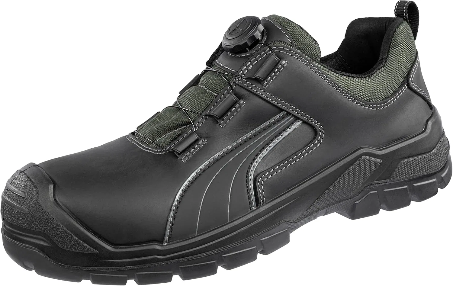 Защитные рабочие ботинки PUMA Safety Cascades DISC Low S3 CI HI HRO SRC с быстросъемным креплением, противоскользящие, для мужчин, Black Grey Disc