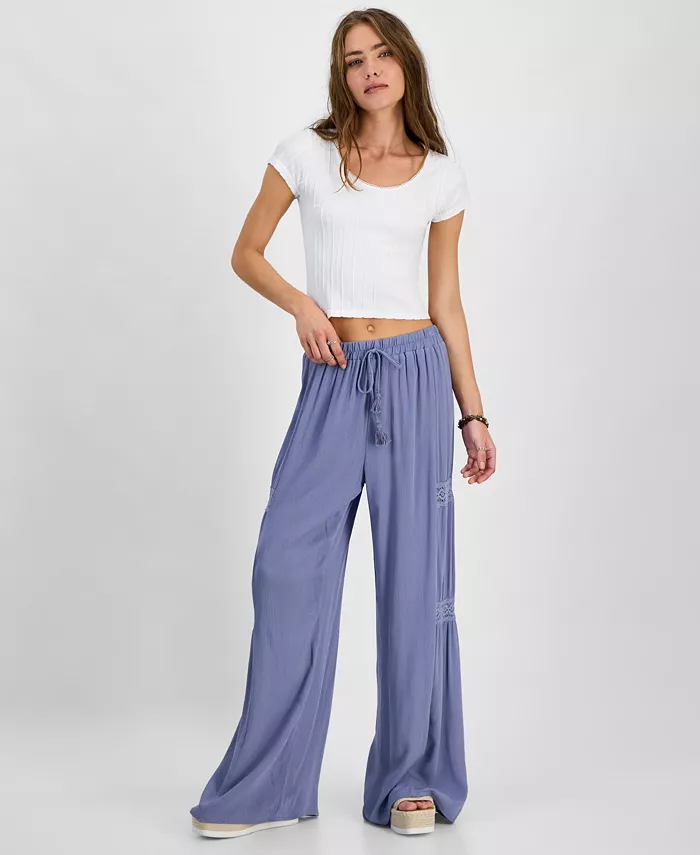 

Юношеские брюки с высокой посадкой и широкими штанинами Kingston Grey, синий