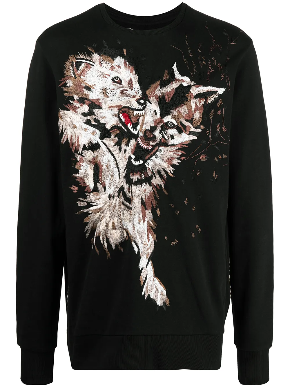 

Толстовка с вышивкой и молниями сбоку Ih Nom Uh Nit, черный