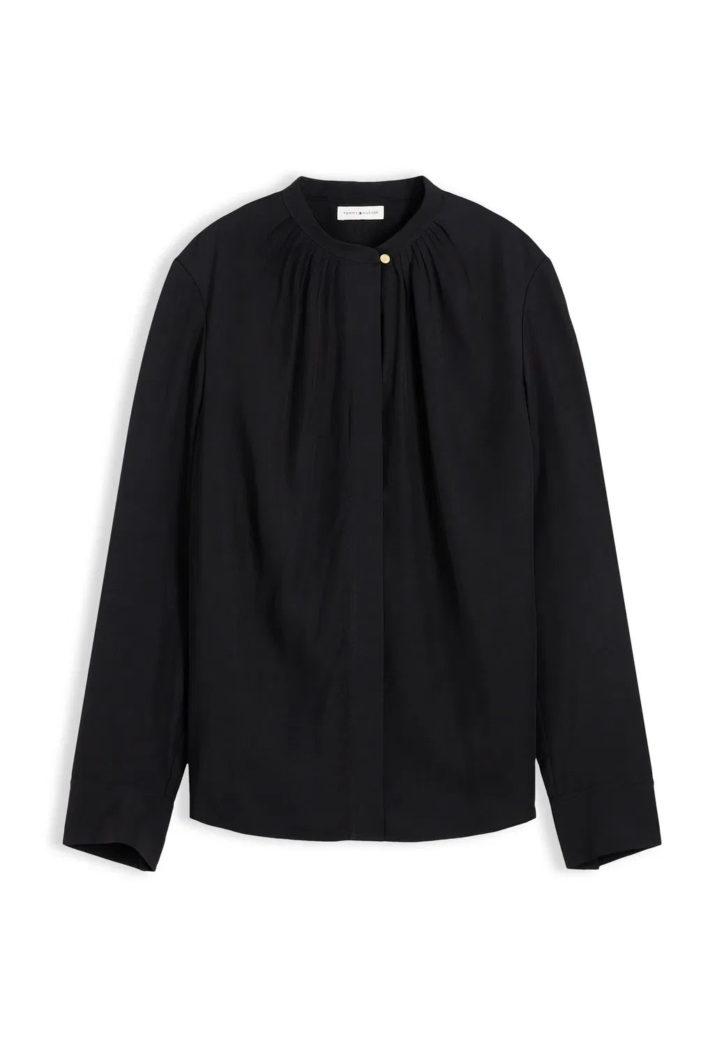 Базовая вещь - блузка на пуговицах Tommy Hilfiger, Black — фото 4