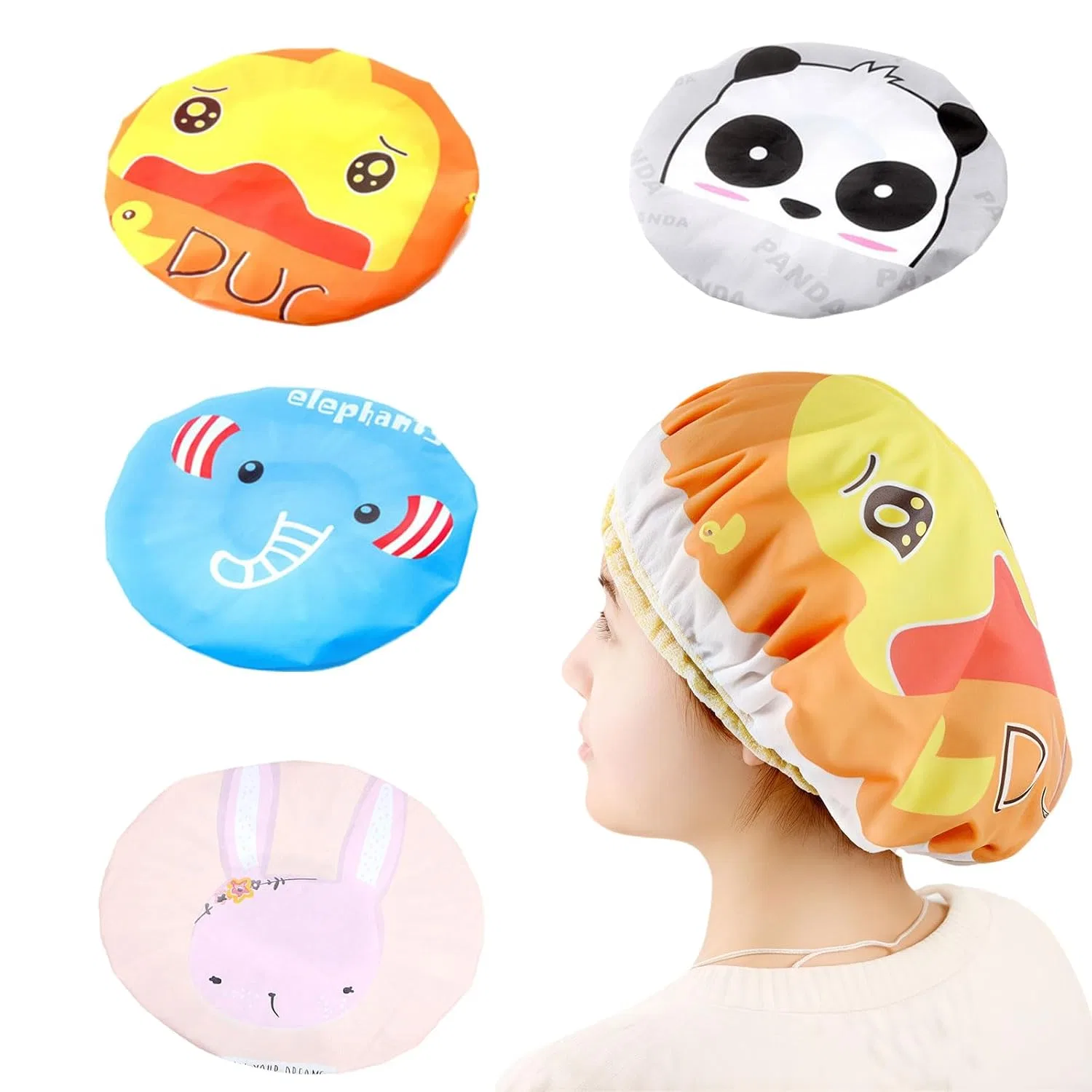Шапочка для душаs, 4 Pack, EUYKQNOI, Multicoloured