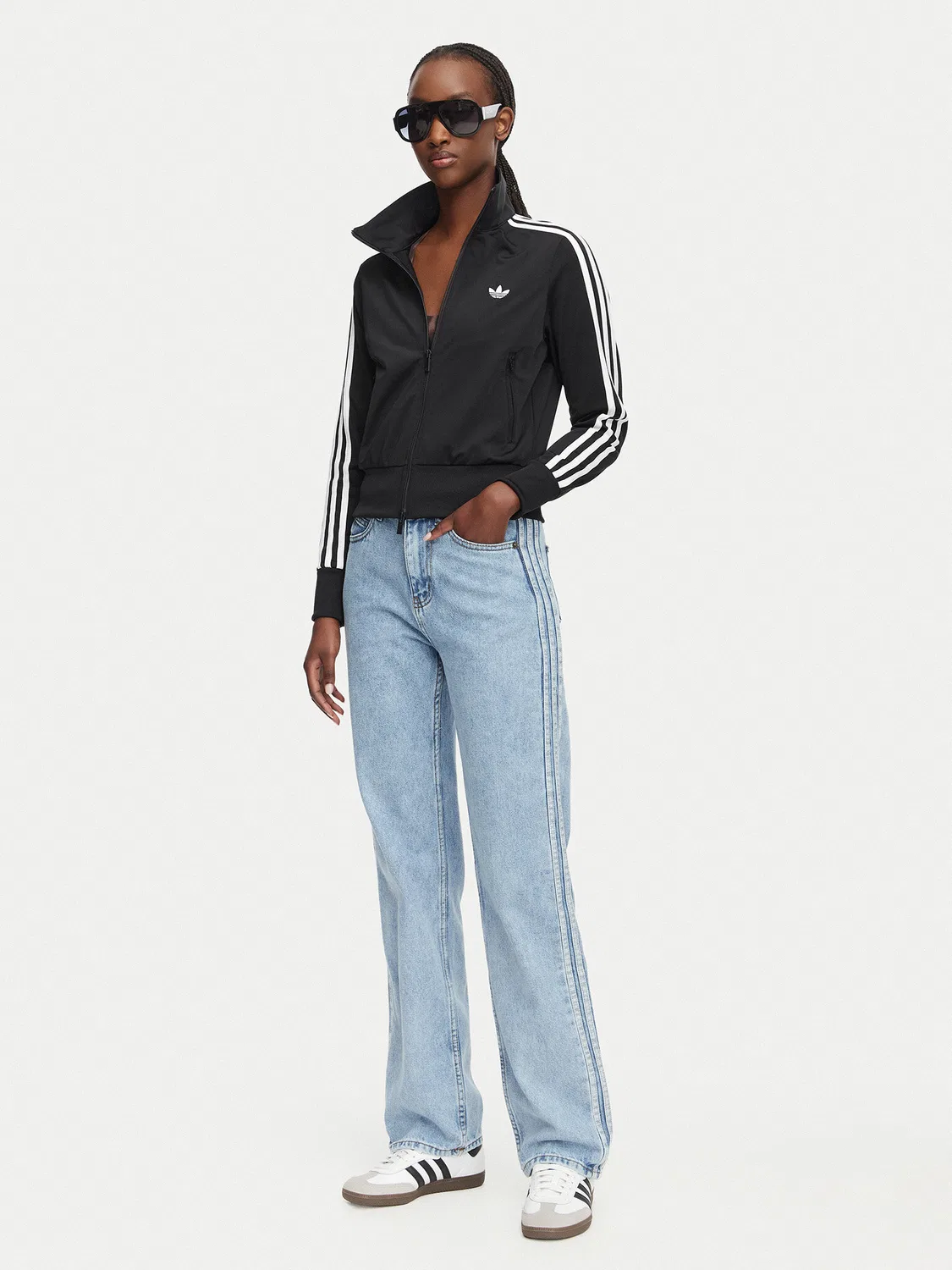 Женские джинсы стандартного кроя Firebird Adidas, голубой — фото 2