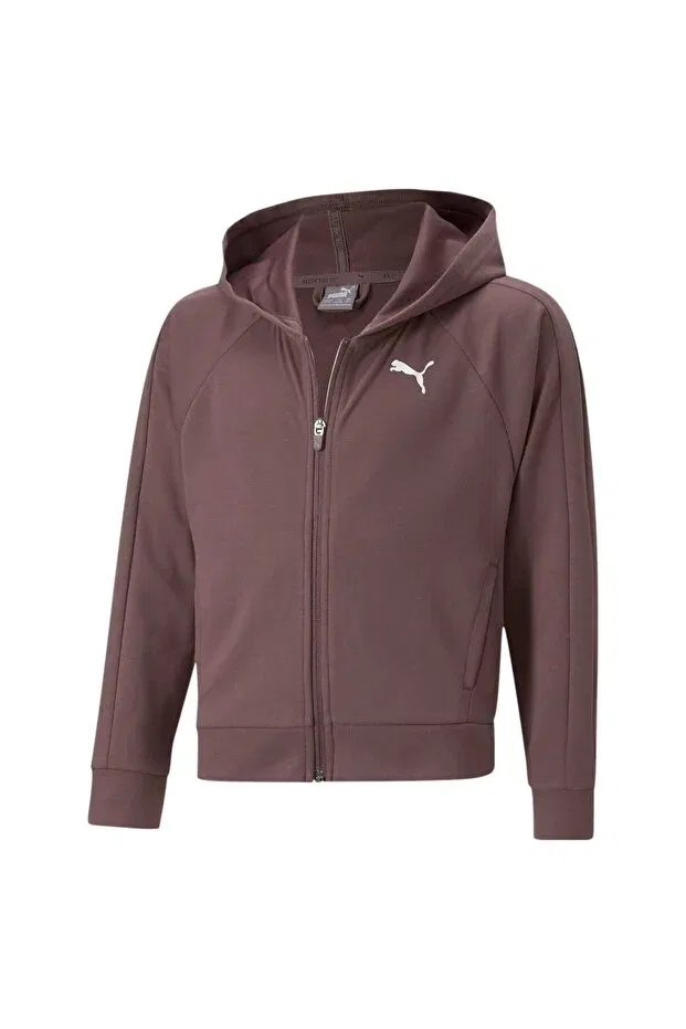 Детское худи для девочек с принтом Puma, Dusty Plum