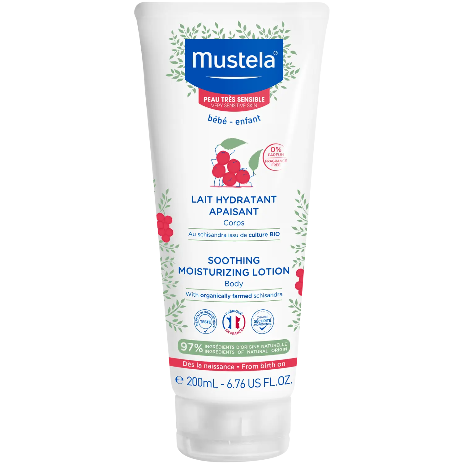 

Mustela успокаивающее увлажняющее молочко для детей, 200 мл
