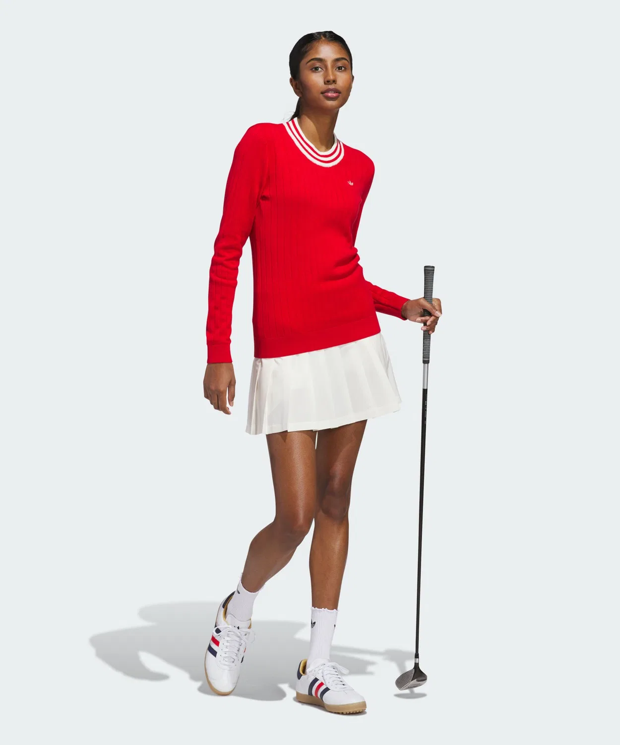 Женский свитшот с длинным рукавомAdidas Golf Чалке White/Red — фото 4