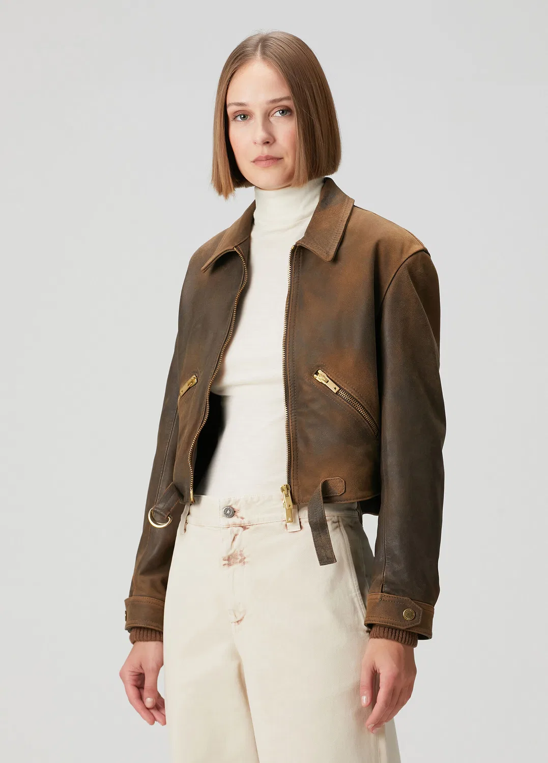 Куртка косуха Golden Goose, dark brown