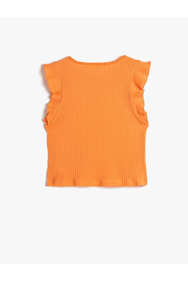 Детская майка для девочек с рюшами Koton, Orange — фото 2
