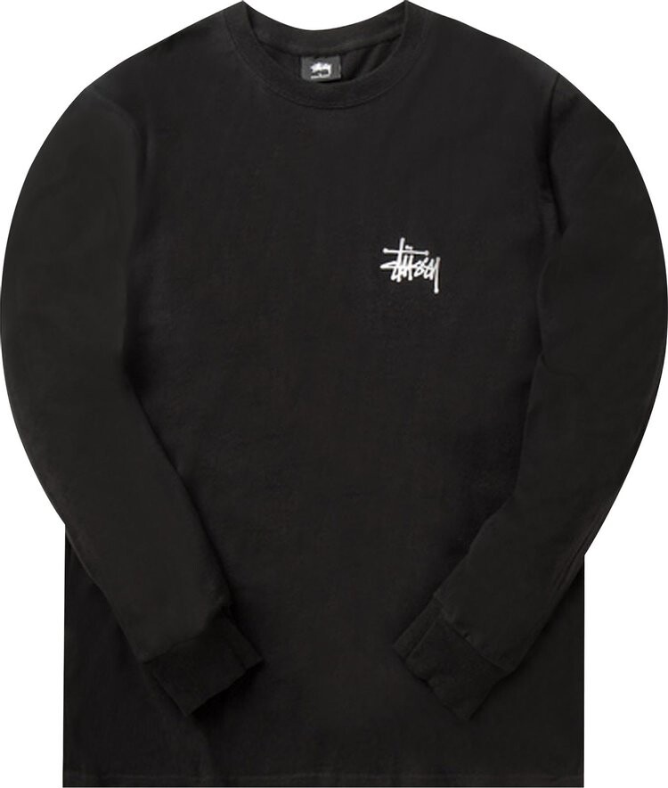 

Лонгслив Stussy Basic Long-Sleeve Tee 'Black', черный