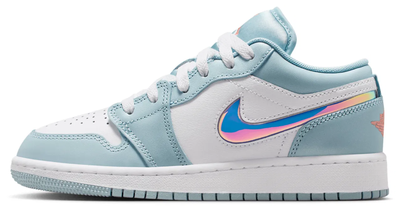 Кроссовки для девочек Air 1 Low SE Jordan, цвет Ocean Bliss/White/Atomic Pink — фото 2