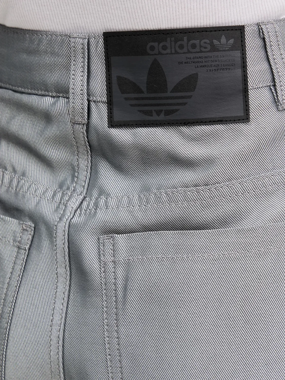 Джинсы с полосками по бокам Adidas, серый — фото 2