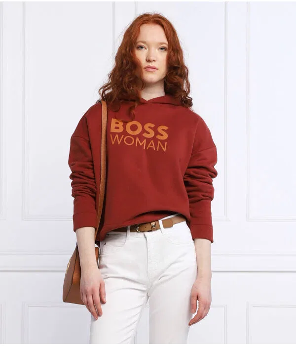 Женская футболка свободного кроя BOSS, красный