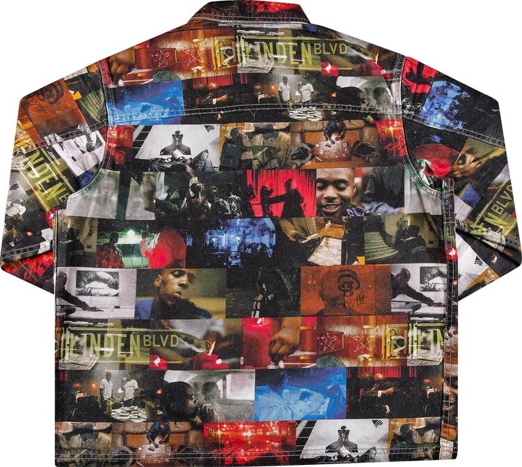 Пальто Supreme Nas and DMX Collage Denim Chore Coat 'Multicolor', разноцветный — фото 3
