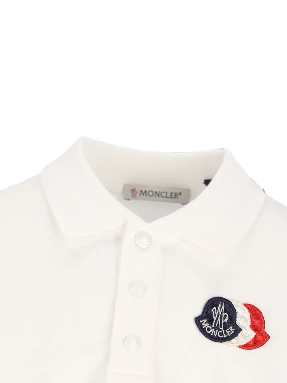 Рубашка-поло с нашивкой-логотипом Moncler Enfant, бежевый — фото 3