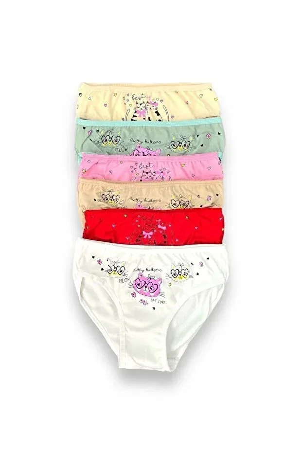 Детские трусы для девочек с принтом 6 штук Erdenay Tekstil, Mixed Colors