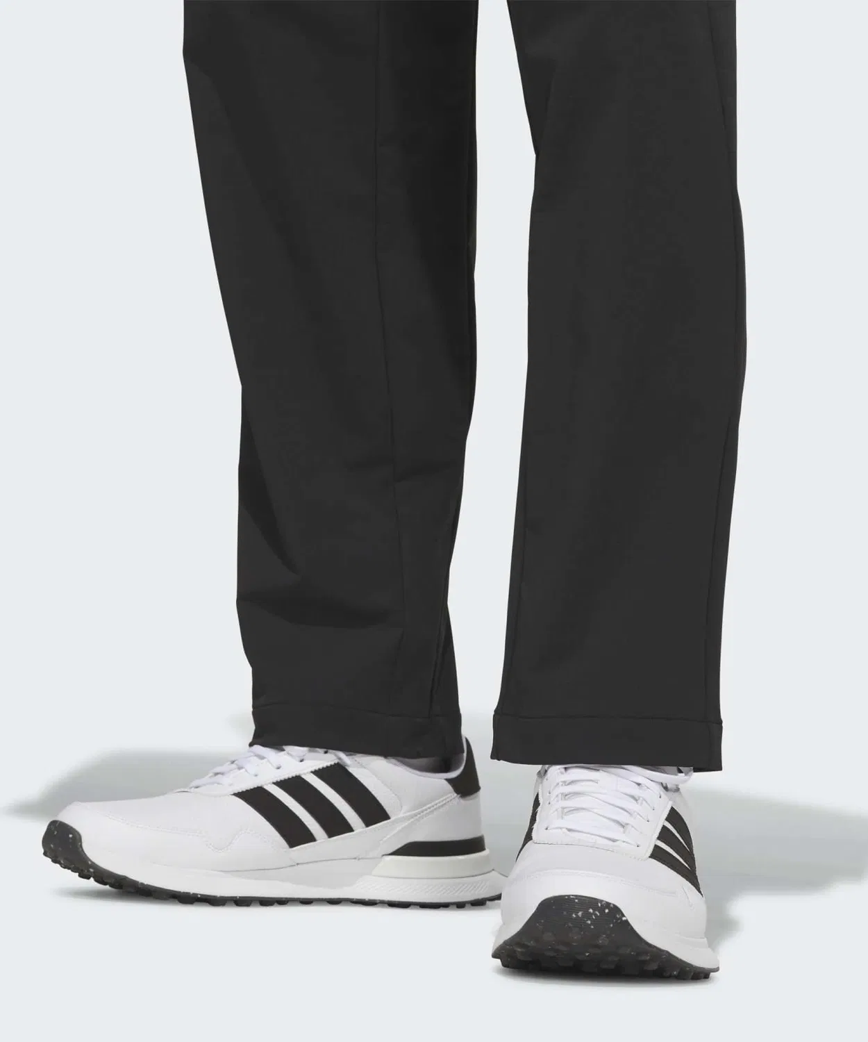 Мужские брюки из двойной ткани с логотипом Adidas, Черный — фото 4
