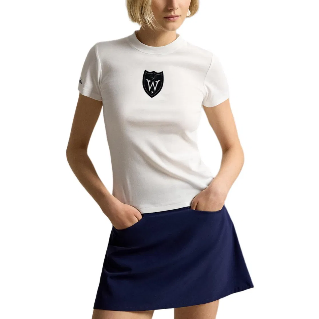 Женская футболка с круглым вырезом Wimbledon White Polo Ralph Lauren, White — фото 3