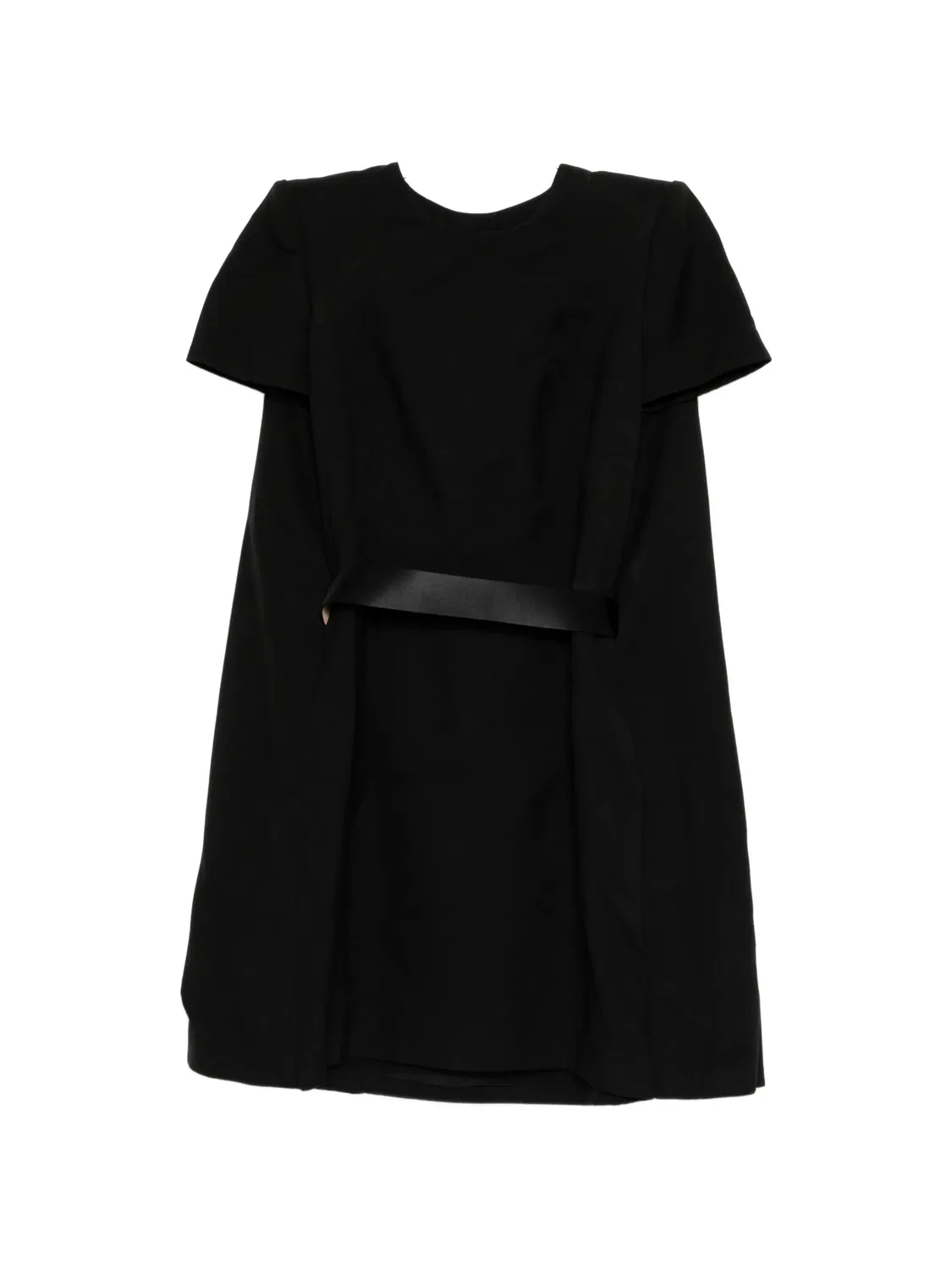 Платье с короткими рукавами и поясом Alexander Mcqueen, черный