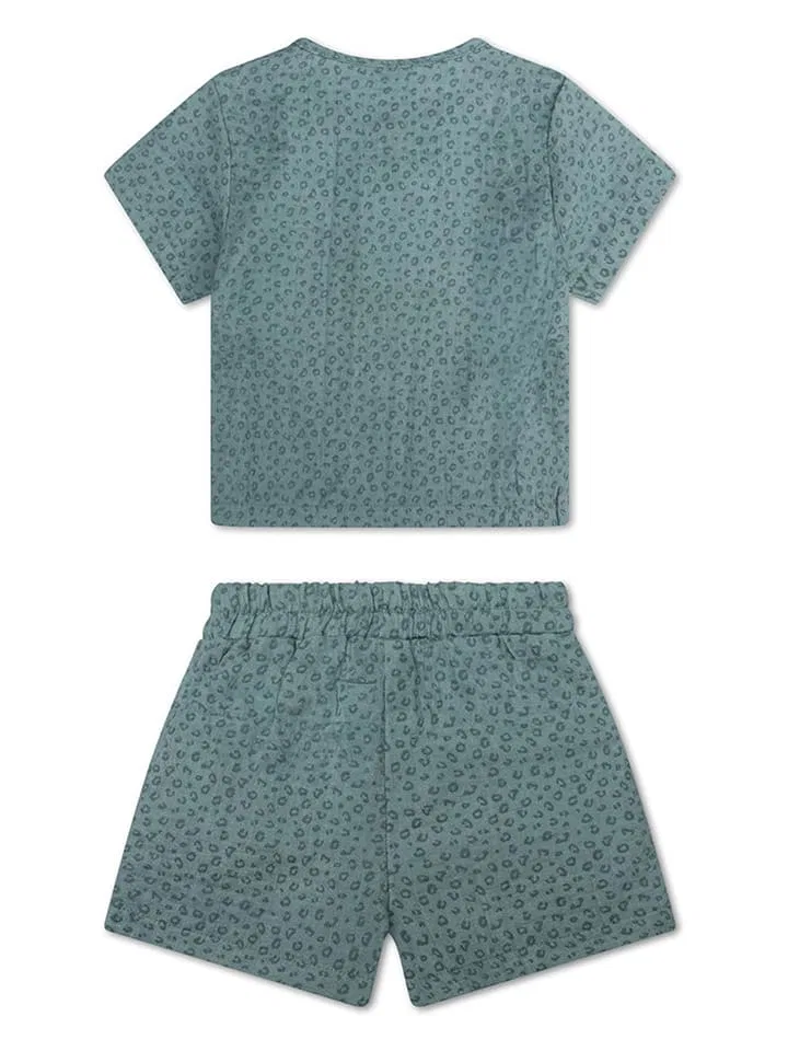 Комплект одежды с принтом Green Leopard Swim Essentials, зеленый — фото 2