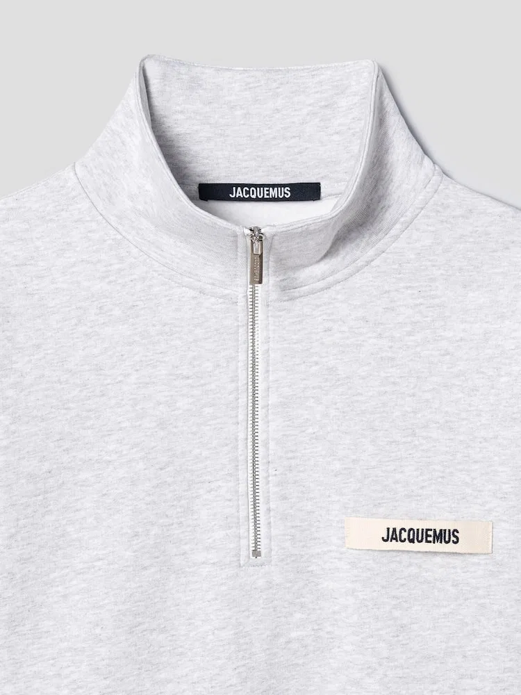 Футболка с длинным рукавом Le Camionneur Gros Grain JACQUEMUS, Light Grey — фото 3