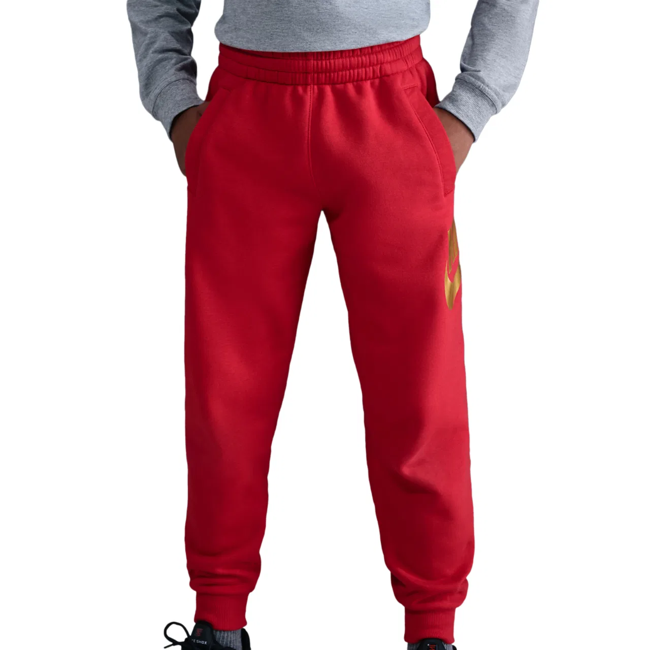 Спортивные брюки Club Fleece Nike, цвет Metallic Gold/University Red