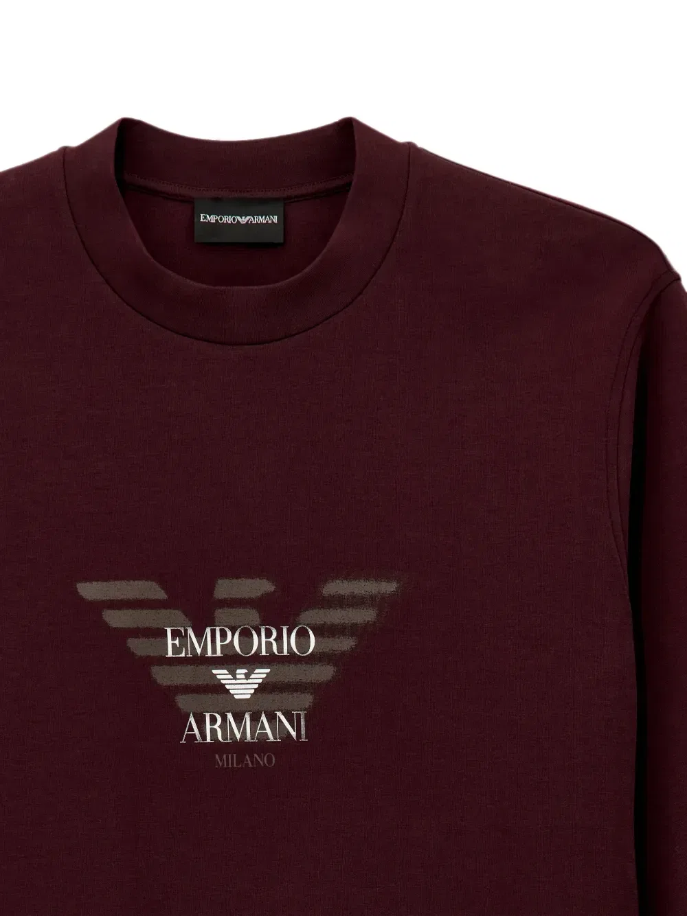 Толстовка с логотипом Emporio Armani, красный — фото 3