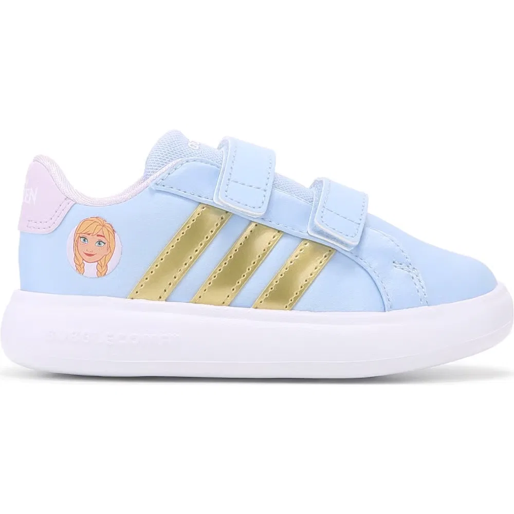 Детские кроссовки Disney Grand Court 3.0 для малышей Adidas, Blue/Gold Anna — фото 2