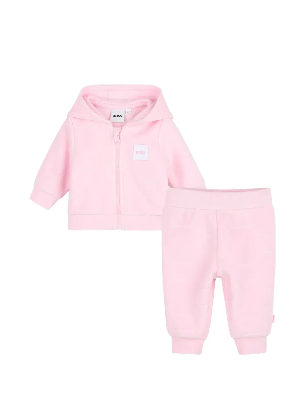 Спортивный костюм с нашивкой-логотипом Boss Kidswear, розовый