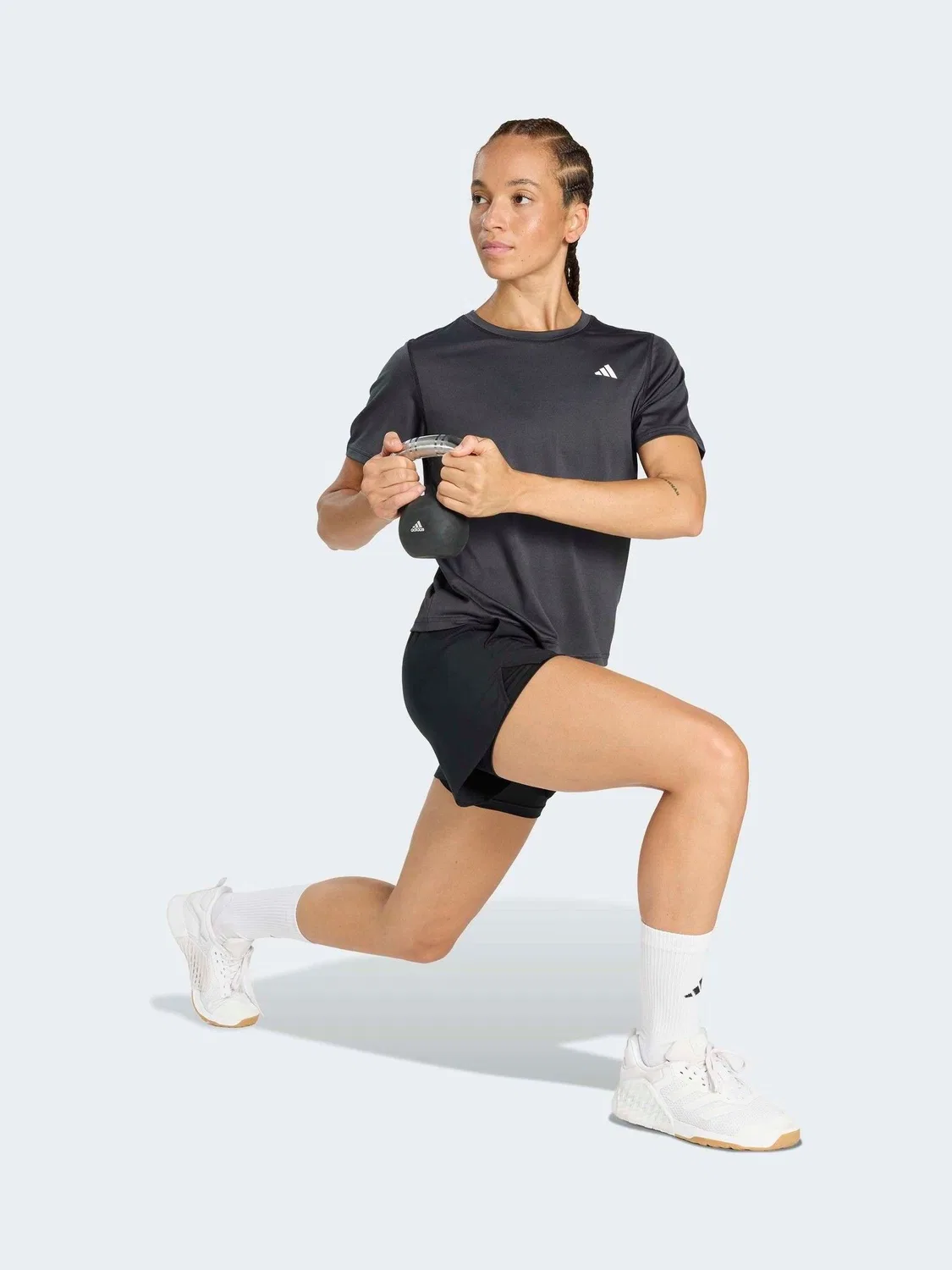 Футболка с круглым вырезом Workout Essentials adidas, черный — фото 2
