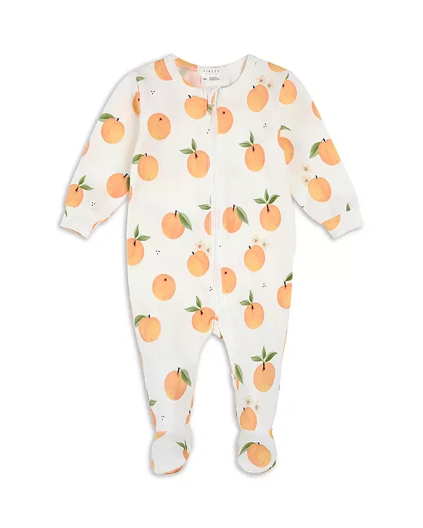 Детский комбинезон для новорожденных с принтом Peach Print Firsts By Petit Lem, кремовый