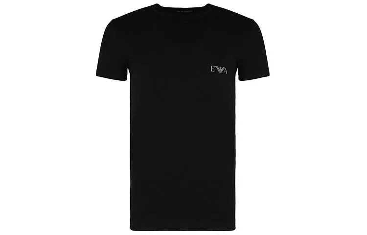Мужская футболка с коротким рукавом, комплект из 2 штук, EMPORIO ARMANI, Black — фото 3