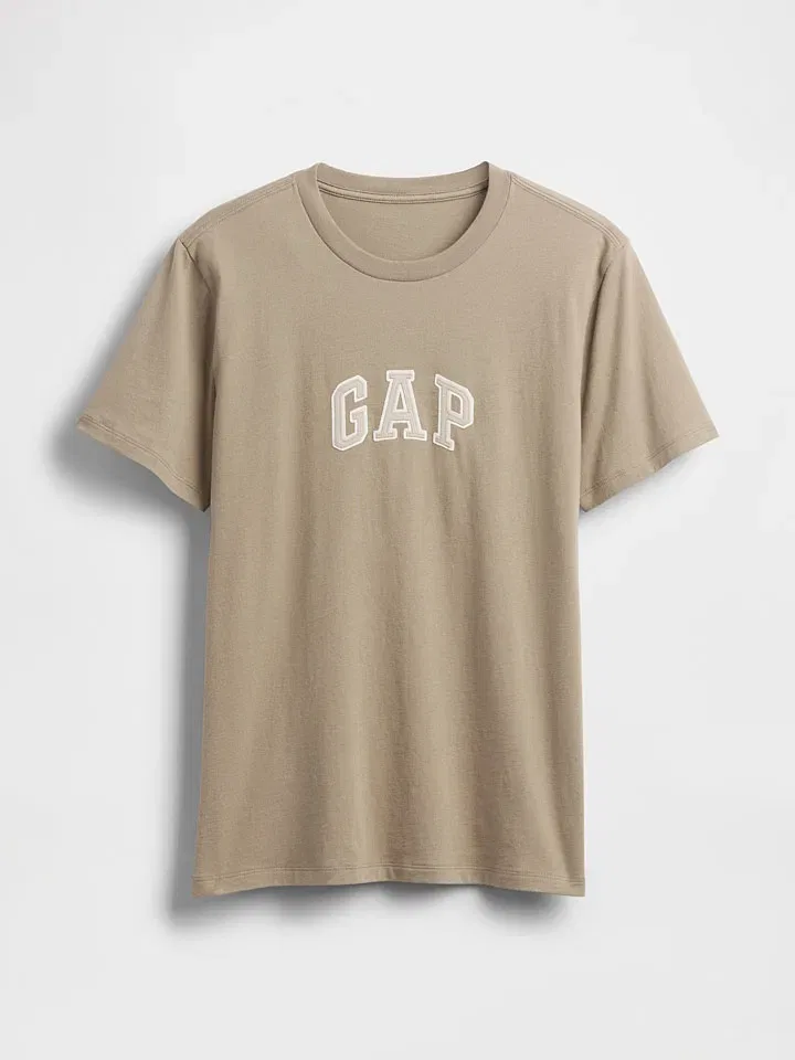 Рубашка бежевая Gap, бежевый — фото 4